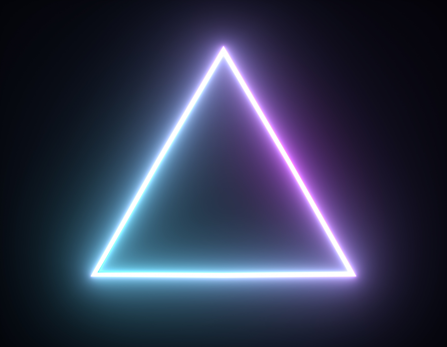 Neon Triangle Shape 